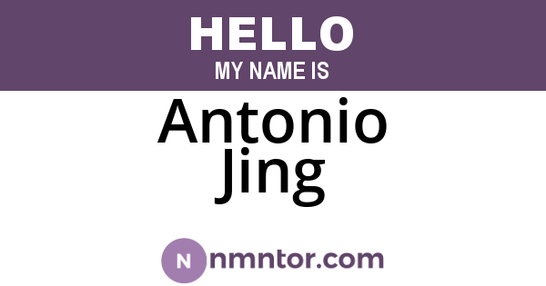 Antonio Jing