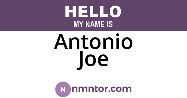 Antonio Joe