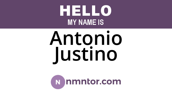 Antonio Justino