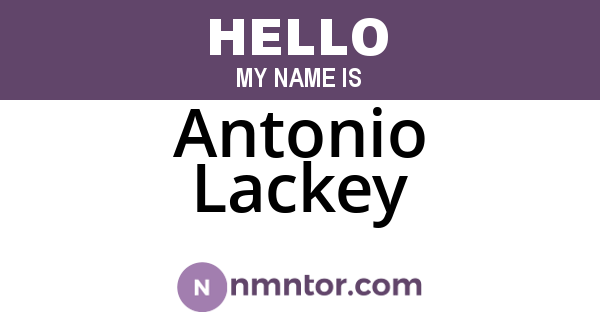 Antonio Lackey