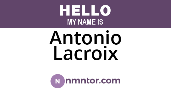 Antonio Lacroix