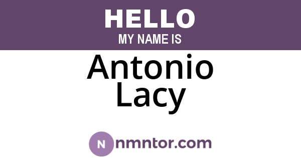 Antonio Lacy