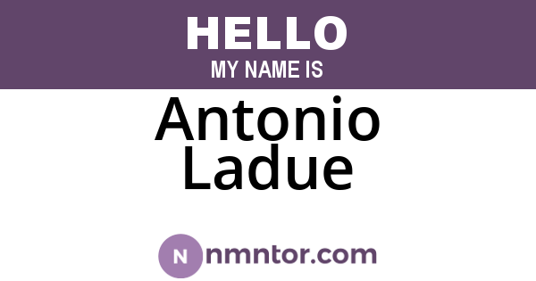 Antonio Ladue