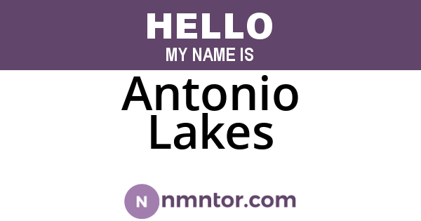 Antonio Lakes