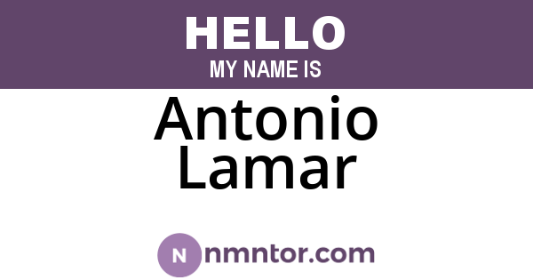 Antonio Lamar
