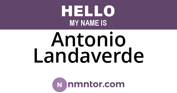 Antonio Landaverde