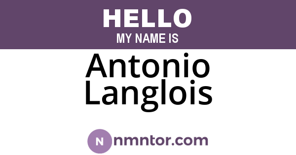 Antonio Langlois