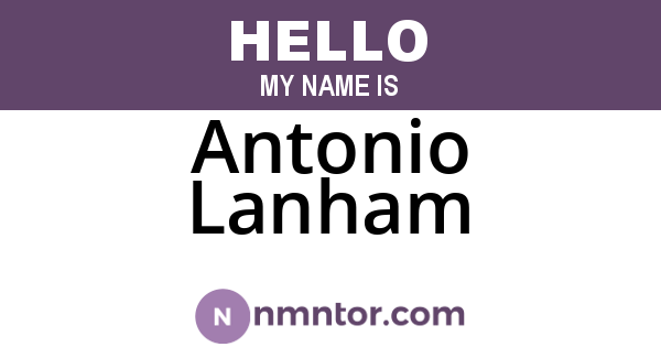 Antonio Lanham