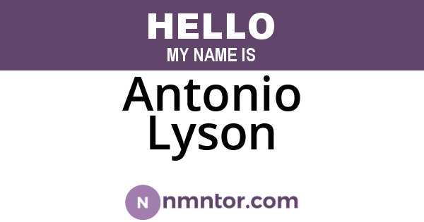 Antonio Lyson