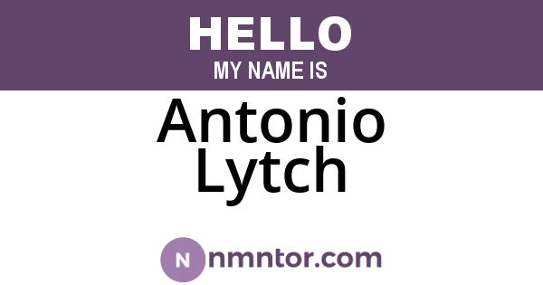 Antonio Lytch