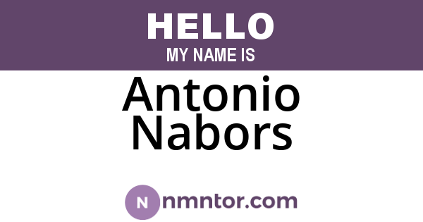 Antonio Nabors