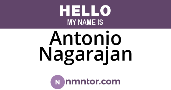 Antonio Nagarajan