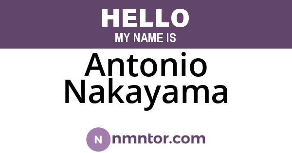 Antonio Nakayama