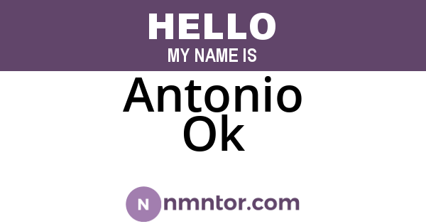 Antonio Ok