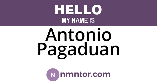 Antonio Pagaduan