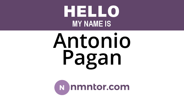 Antonio Pagan