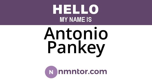 Antonio Pankey