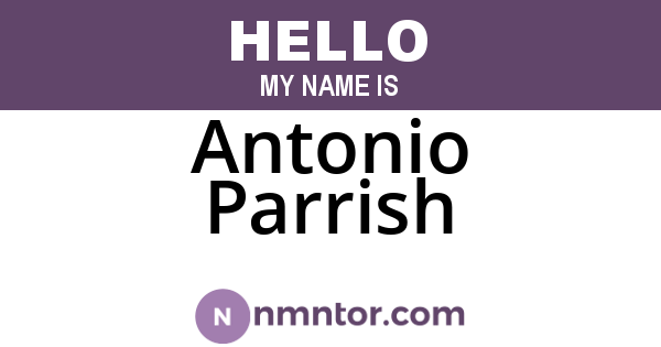 Antonio Parrish