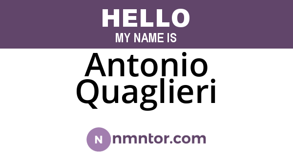 Antonio Quaglieri