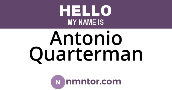 Antonio Quarterman