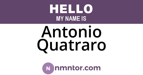 Antonio Quatraro