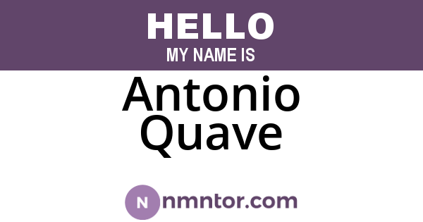 Antonio Quave
