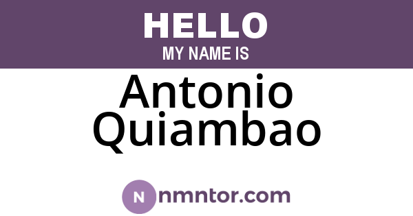 Antonio Quiambao