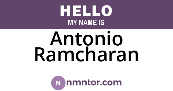 Antonio Ramcharan