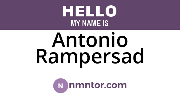 Antonio Rampersad