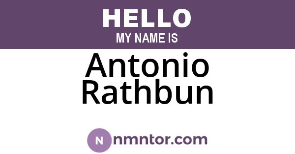 Antonio Rathbun