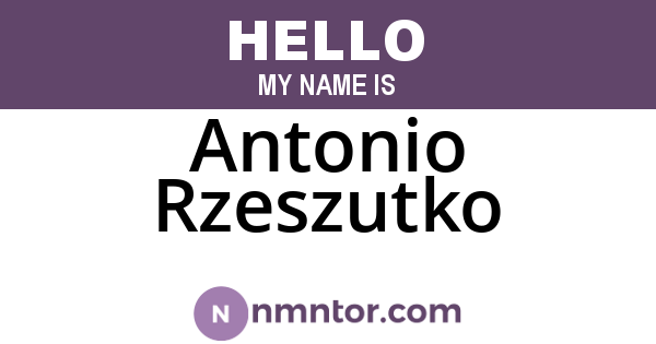 Antonio Rzeszutko