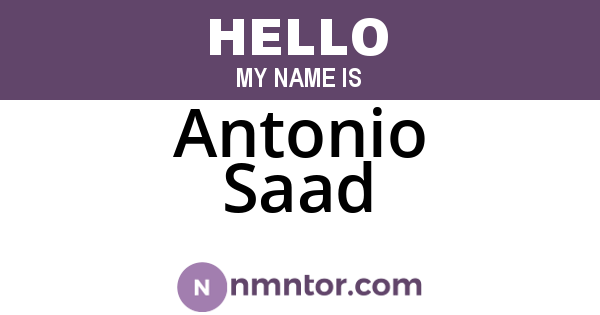 Antonio Saad