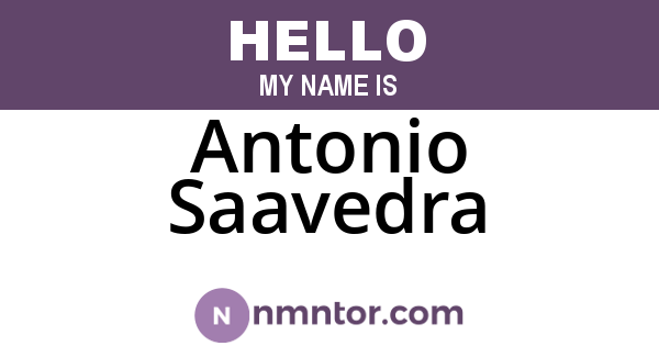Antonio Saavedra