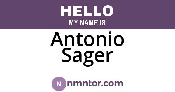 Antonio Sager