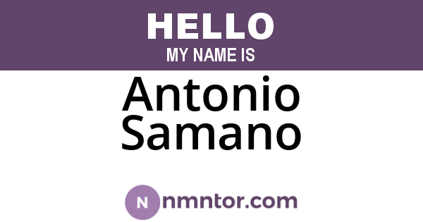Antonio Samano