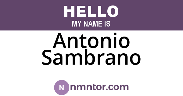 Antonio Sambrano