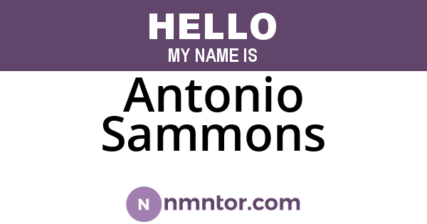 Antonio Sammons