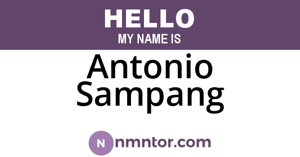 Antonio Sampang