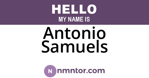 Antonio Samuels