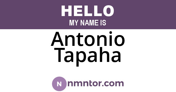 Antonio Tapaha
