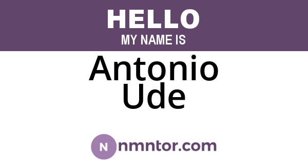 Antonio Ude