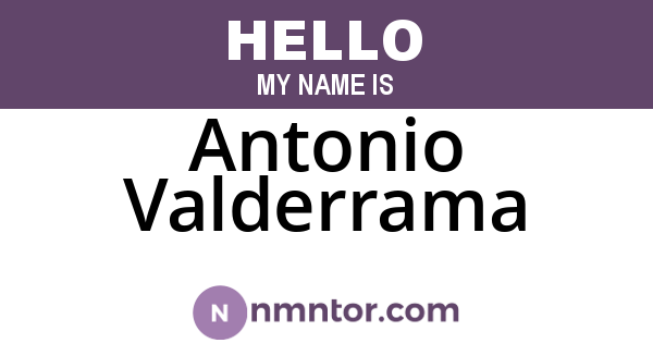 Antonio Valderrama