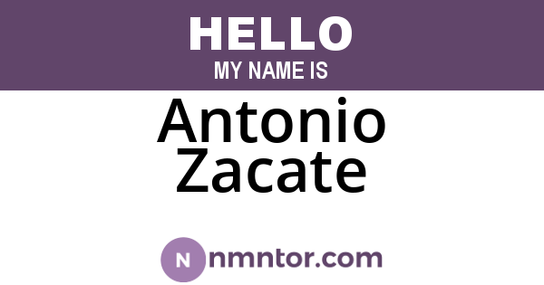 Antonio Zacate