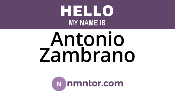 Antonio Zambrano