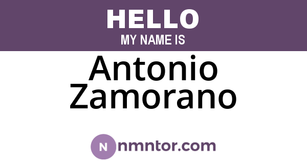 Antonio Zamorano