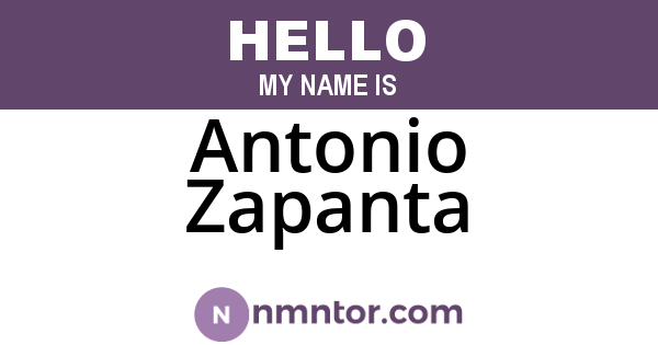 Antonio Zapanta