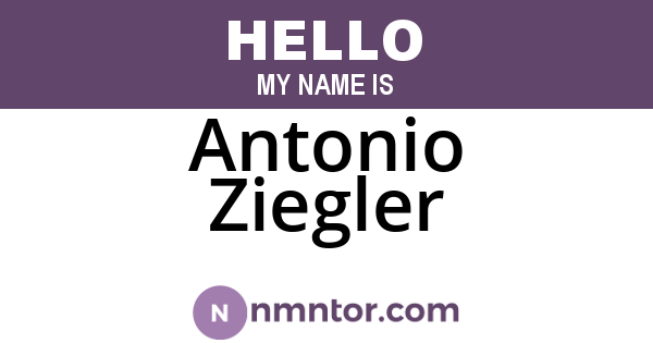 Antonio Ziegler
