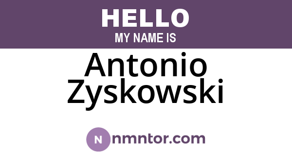 Antonio Zyskowski