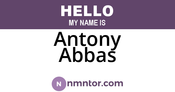 Antony Abbas