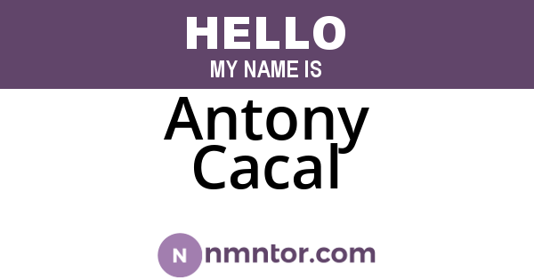 Antony Cacal
